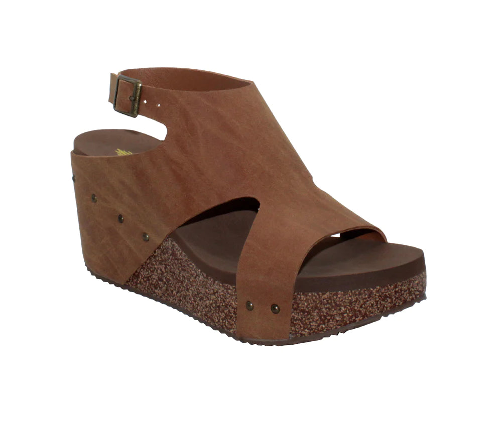 Very Volatile I Pool Slide Faux Leather Wedge