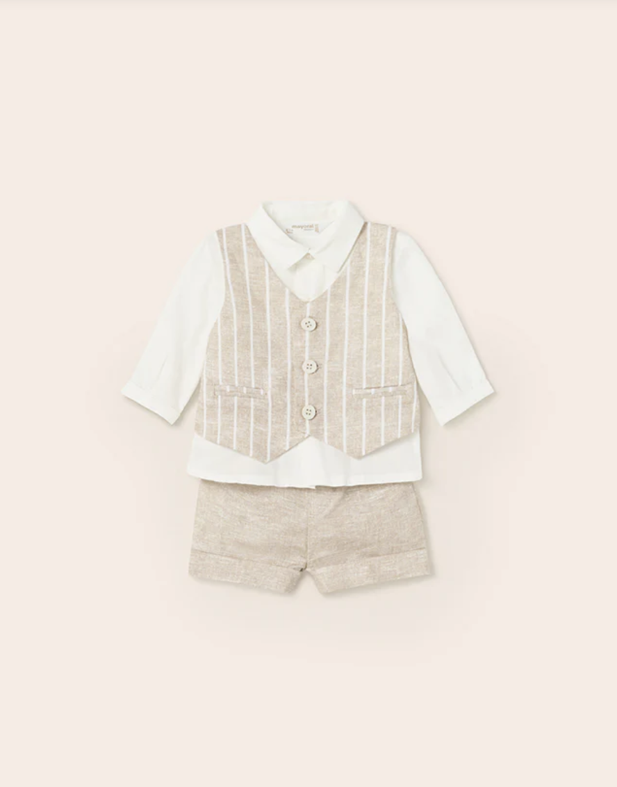 Mayoral | Shorts With Vest Set - Linen