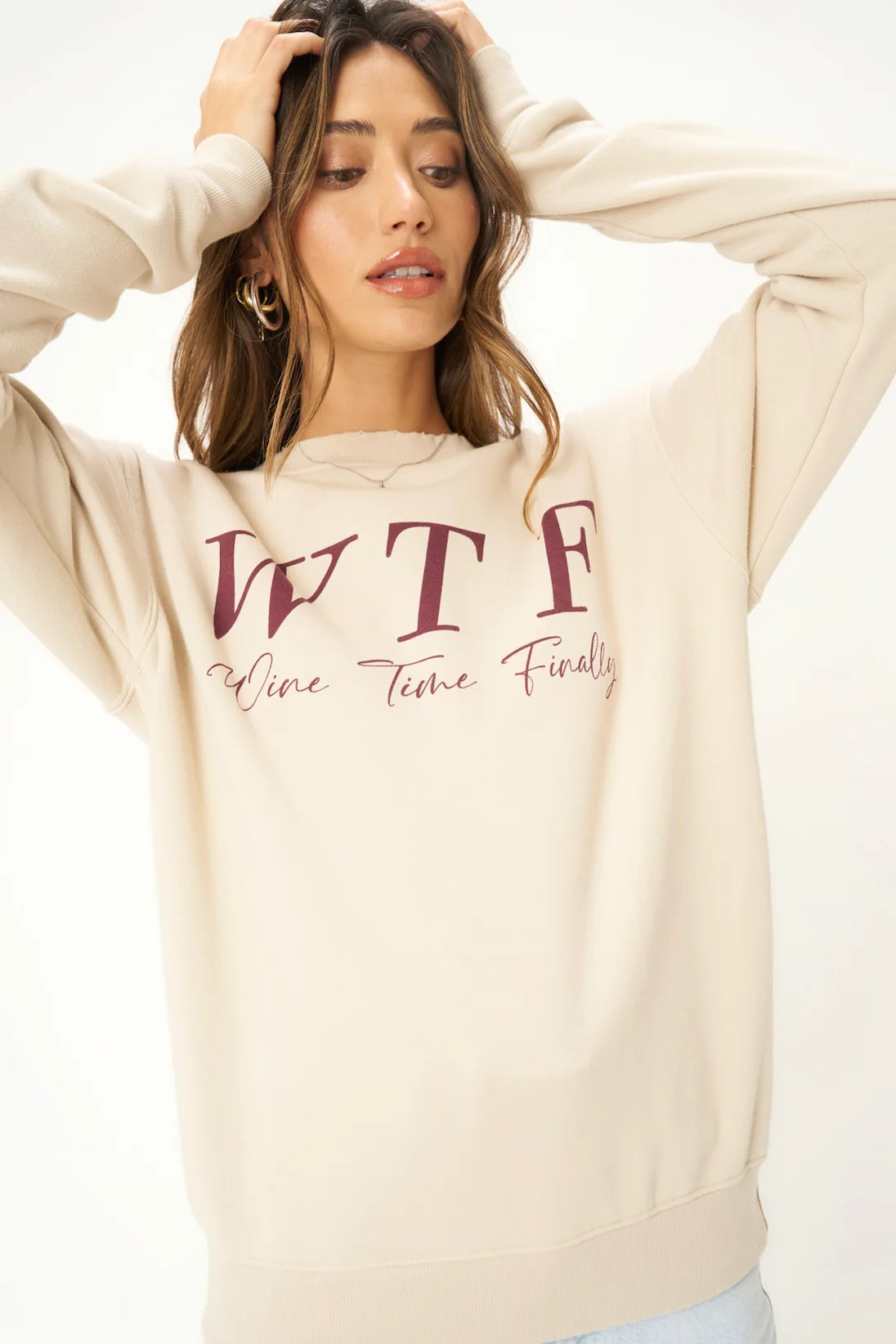 "WTF" Sweatshirt - Raw Linen