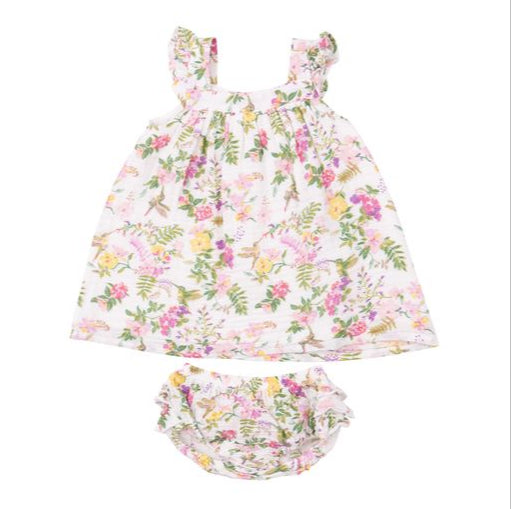 Ruffle Strap Smocked Top and Diaper Cover