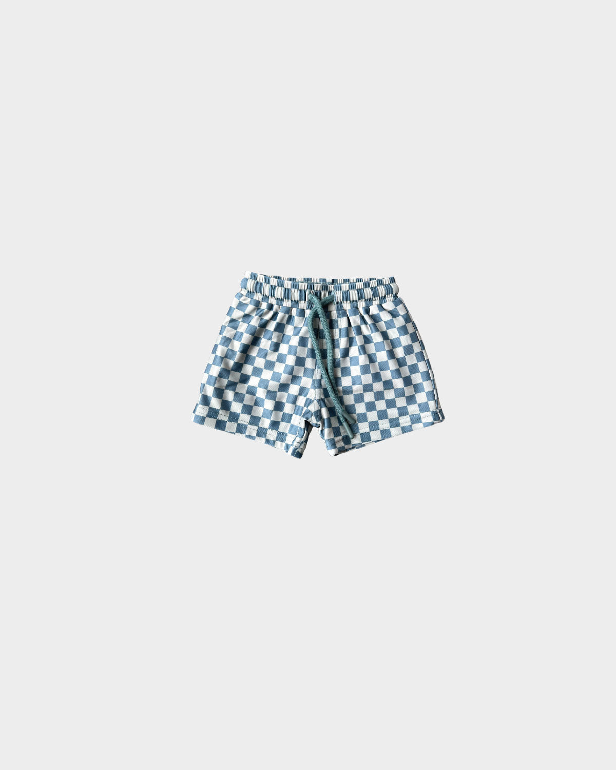 Boy's Swim Shorts - Blue Green Checkered